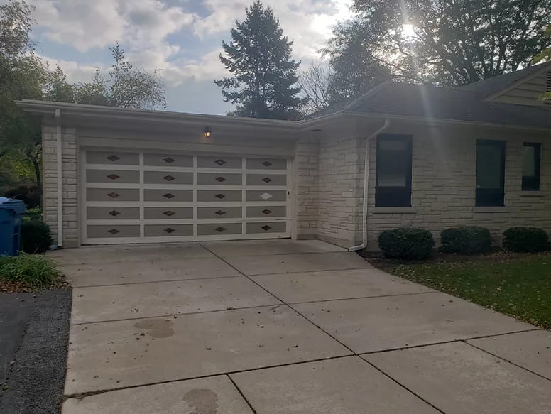 Before - dated facade