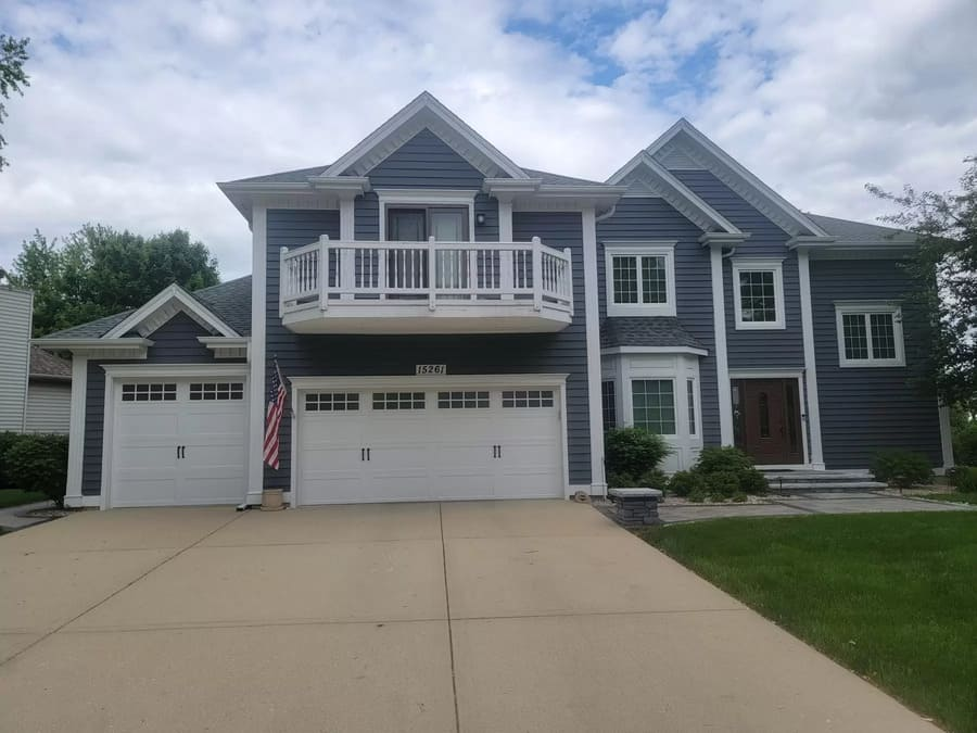 After - insulated steel door installed