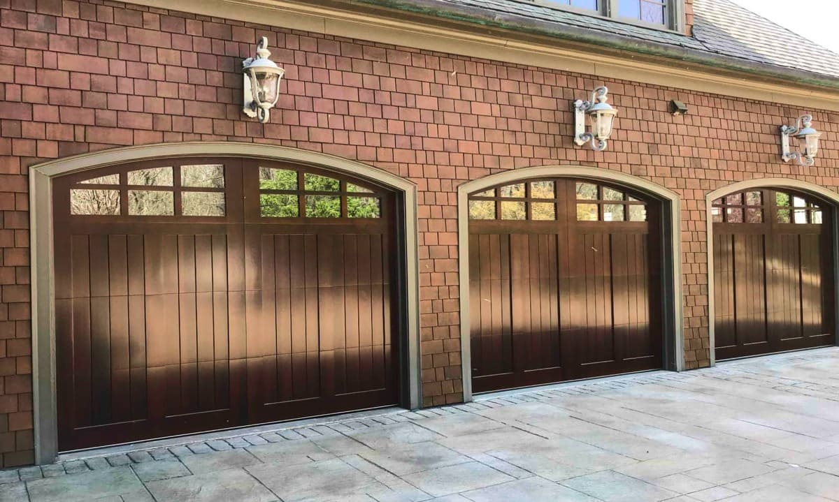 new 3 garage doors installed