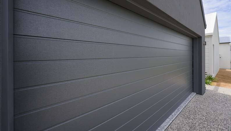 Insulated steel garage door