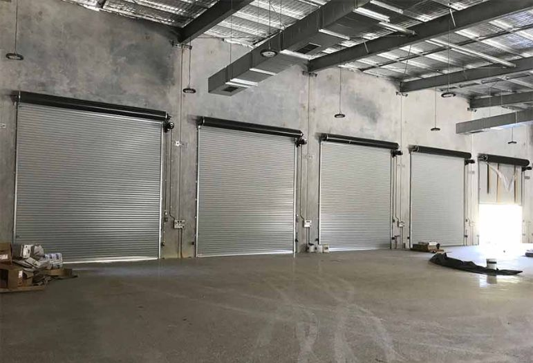 Stainless steel commercial door