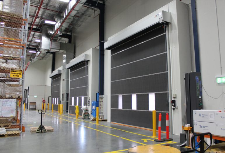 Commercial garage door service crew in Los Angeles